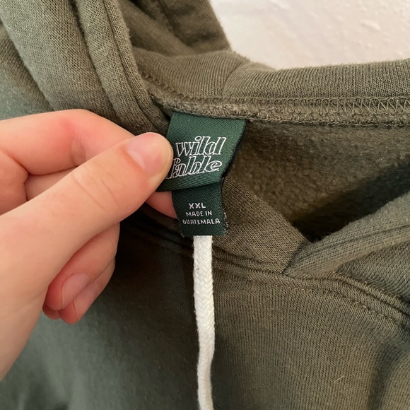 cropped army green hoodie! - Picture 3 of 3